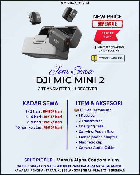 Dji Mic Mini 2 (2 transmitter + 1 receiver)